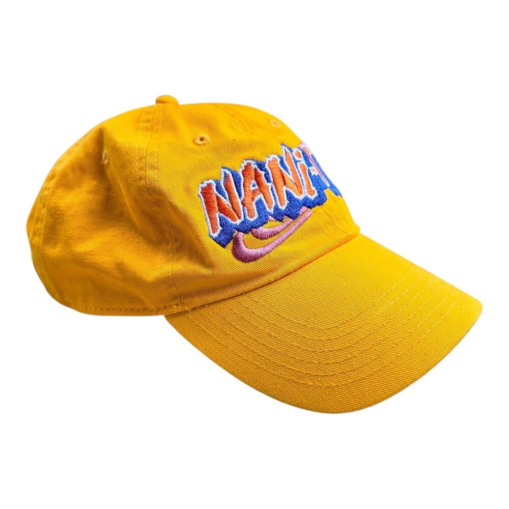 Newhattan NANI-TF Yellow Baseball Cap Hat Embroidered Anime Meme Streetwear HTF